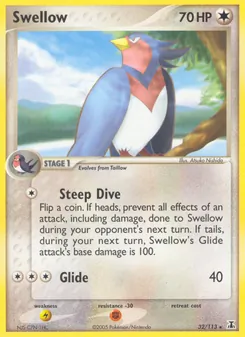 Swellow card from Delta Species, number 32/113