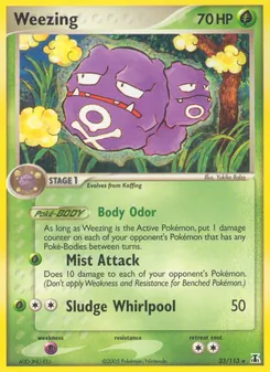 Weezing card from Delta Species, number 33/113