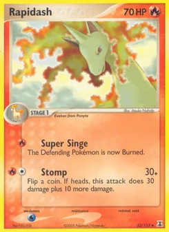 Rapidash card from Delta Species, number 52/113