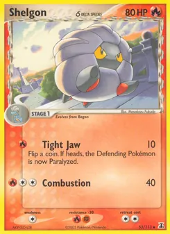 Shelgon δ card from Delta Species, number 53/113