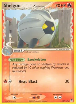 Shelgon δ card from Delta Species, number 54/113
