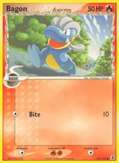Bagon δ card from Delta Species, number 57/113