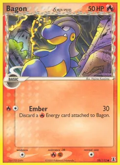 Bagon δ card from Delta Species, number 58/113