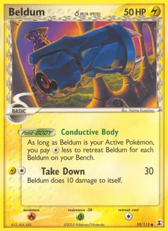 Beldum δ card from Delta Species, number 59/113