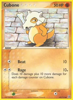 Cubone card from Delta Species, number 60/113