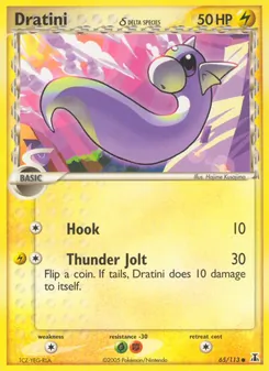 Dratini δ card from Delta Species, number 65/113