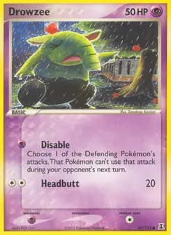 Drowzee card from Delta Species, number 67/113