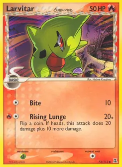 Larvitar δ card from Delta Species, number 73/113