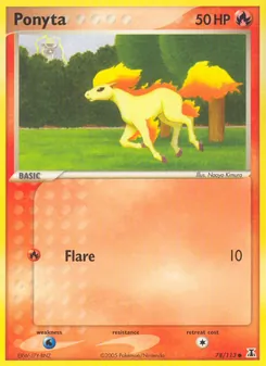 Ponyta card from Delta Species, number 78/113
