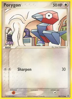 Porygon card from Delta Species, number 80/113