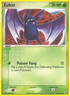 Zubat card from Delta Species, number 88/113
