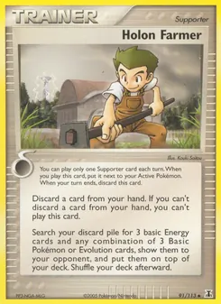 Holon Farmer card from Delta Species, number 91/113