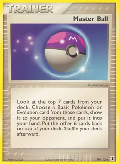 Master Ball card from Delta Species, number 99/113