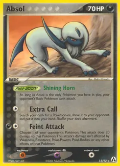 Absol card from Legend Maker, number 15/92