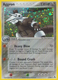 Aggron card from Legend Maker, number 2/92