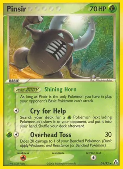 Pinsir card from Legend Maker, number 24/92