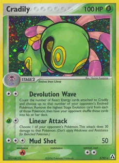 Cradily card from Legend Maker, number 3/92