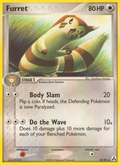 Furret card from Legend Maker, number 33/92