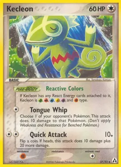 Kecleon card from Legend Maker, number 37/92