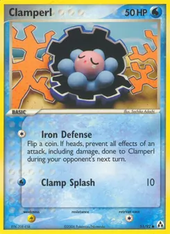Clamperl card from Legend Maker, number 51/92