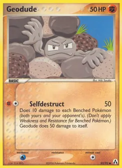 Geodude card from Legend Maker, number 53/92