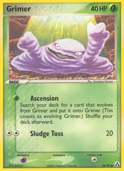 Grimer card from Legend Maker, number 54/92