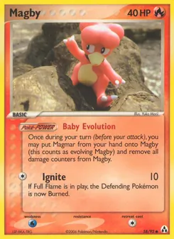 Magby card from Legend Maker, number 58/92