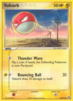 Voltorb card from Legend Maker, number 68/92