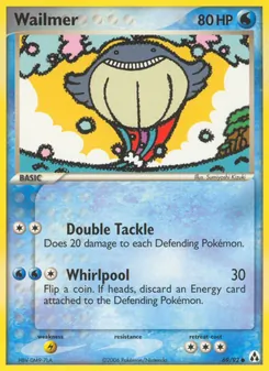 Wailmer card from Legend Maker, number 69/92
