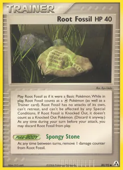 Root Fossil card from Legend Maker, number 80/92