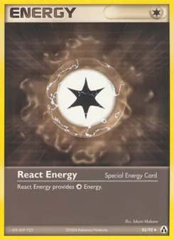 React Energy card from Legend Maker, number 82/92
