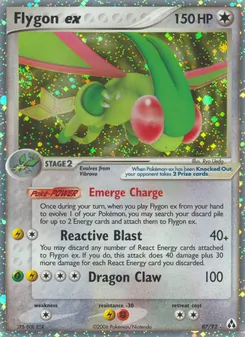 Flygon ex card from Legend Maker, number 87/92