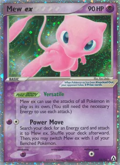 Mew ex card from Legend Maker, number 88/92