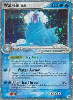 Walrein ex card from Legend Maker, number 89/92