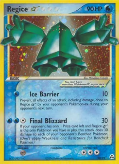 Regice ☆ card from Legend Maker, number 90/92