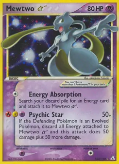 Mewtwo Star card from Holon Phantoms, number 103/110
