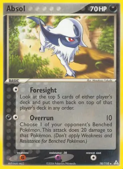 Absol card from Holon Phantoms, number 18/110