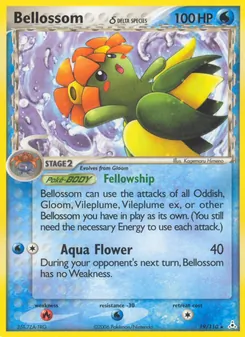 Bellossom δ card from Holon Phantoms, number 19/110