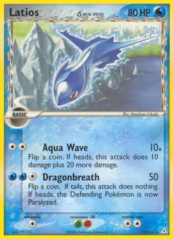 Latios δ card from Holon Phantoms, number 22/110