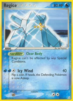 Regice card from Holon Phantoms, number 27/110