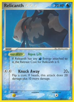 Relicanth card from Holon Phantoms, number 30/110