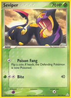 Seviper card from Holon Phantoms, number 32/110