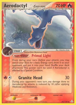 Aerodactyl δ card from Holon Phantoms, number 35/110