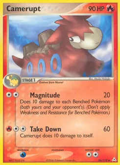 Camerupt card from Holon Phantoms, number 36/110