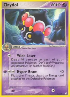 Claydol card from Holon Phantoms, number 38/110