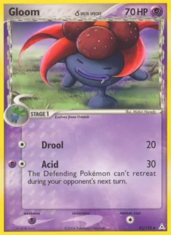 Gloom δ card from Holon Phantoms, number 42/110