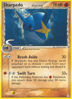 Sharpedo δ card from Holon Phantoms, number 53/110