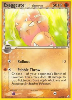 Exeggcute δ card from Holon Phantoms, number 65/110