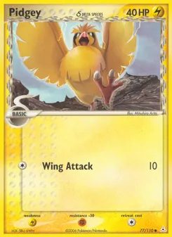 Pidgey δ card from Holon Phantoms, number 77/110