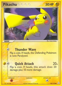 Pikachu card from Holon Phantoms, number 78/110